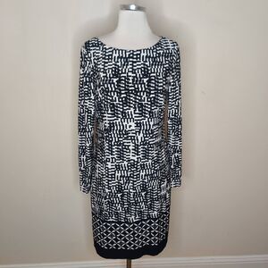 Jones New York Dress Stretch Jersey Geometric
